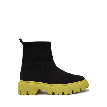 BOTA KNIT PRETO / CITRON